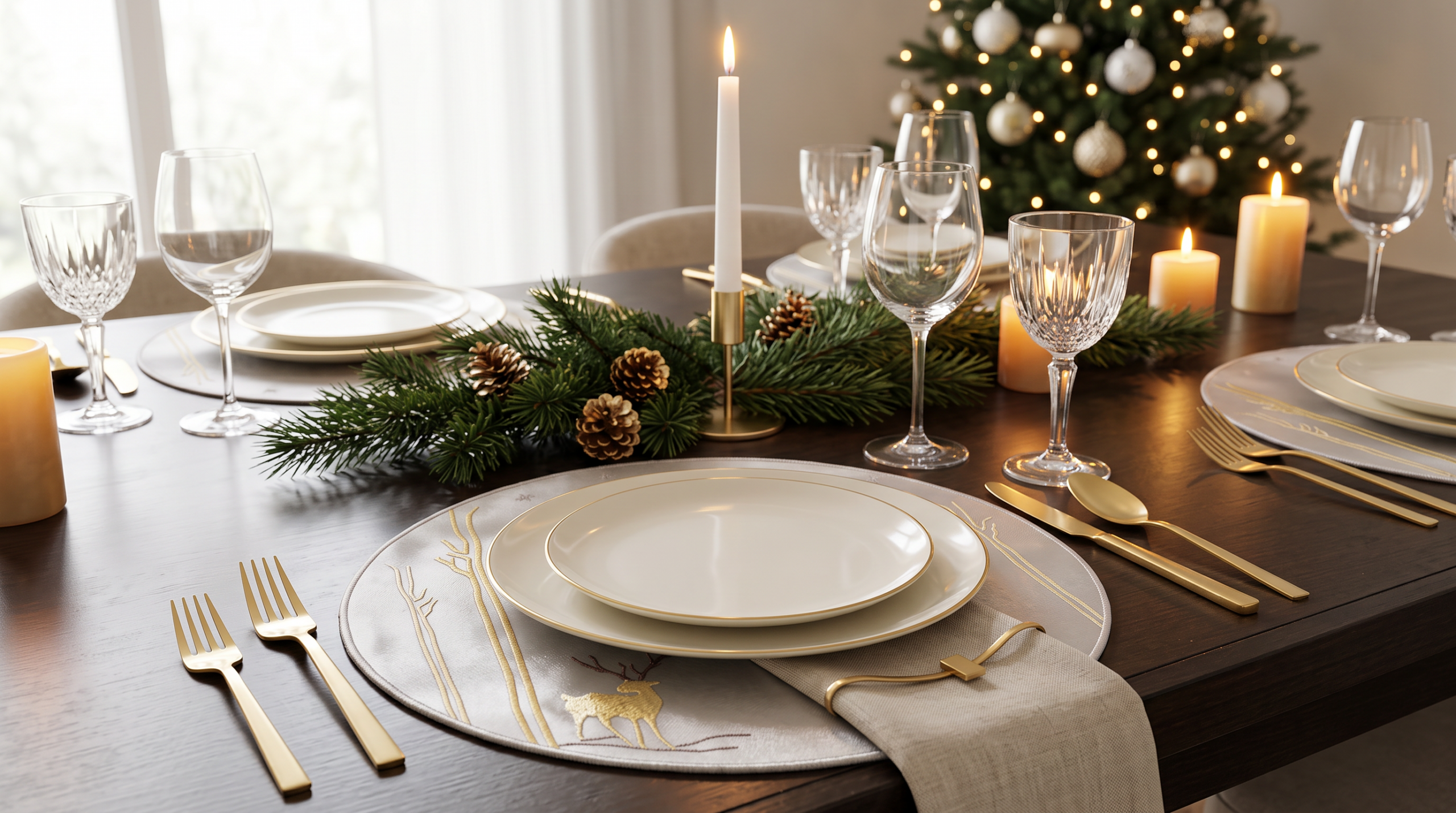 coleção natal nordic mesa posta